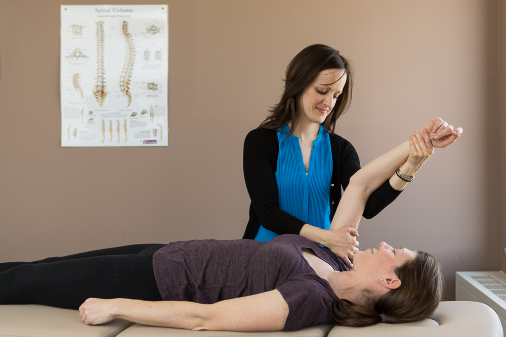 Sara Roy treating arm injury
